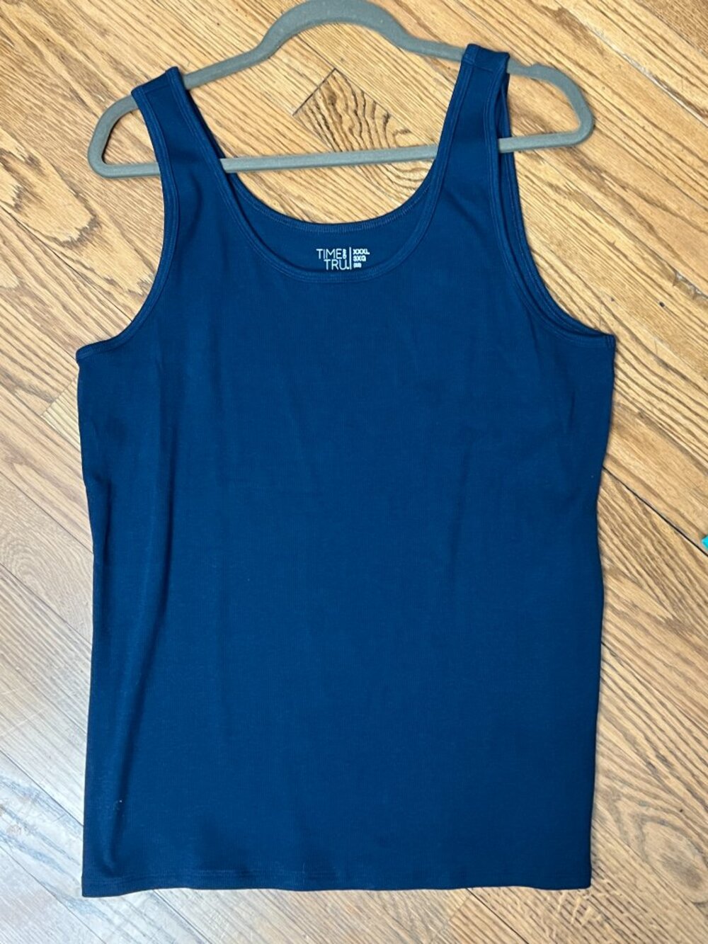 Time and Tru Tank Top 3X Navy Sleeveless Basics
